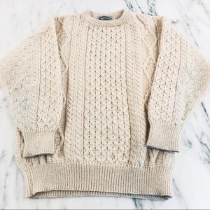 Authentic Handmade Irish Knit Wool Sweater